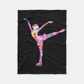 Couverture Polaire belle idée de patineuse artistique - glace figurat