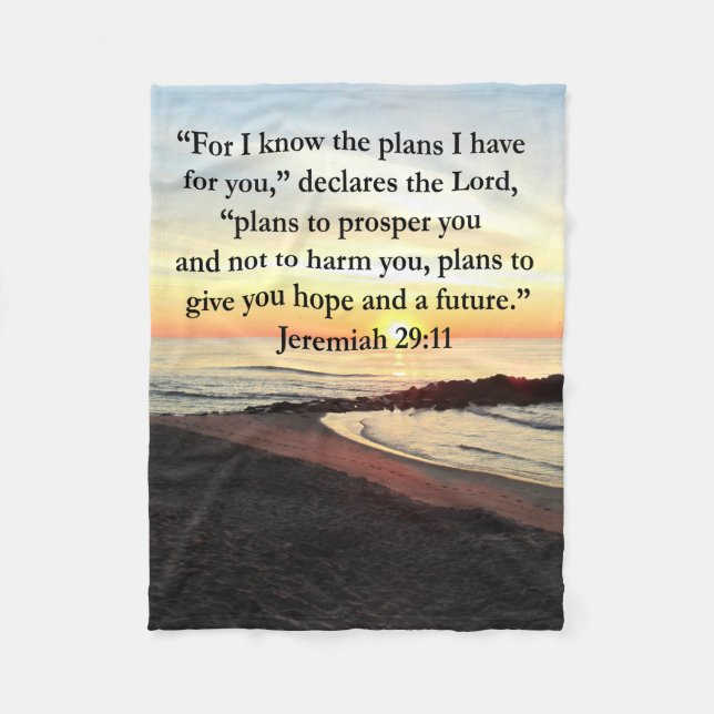 COUVERTURE POLAIRE BELLE PHOTO DE JEREMIAH 29:11 SUNRISE (Devant)