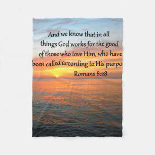 COUVERTURE POLAIRE BELLE PHOTO DE ROMANS 8:28 SUNRISE