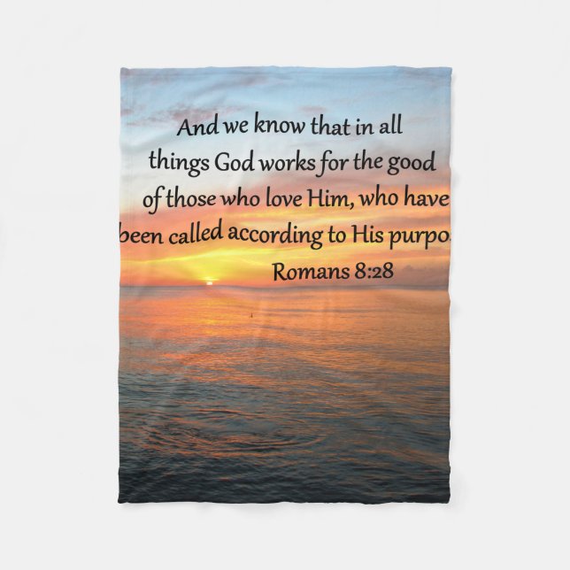 COUVERTURE POLAIRE BELLE PHOTO DE ROMANS 8:28 SUNRISE (Devant)
