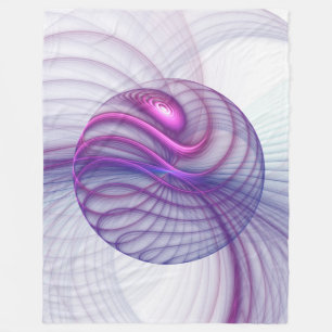 Couverture Polaire Belle Swing Moderne Art Fractal Abstrait Rose
