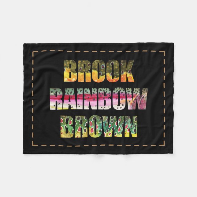 Couverture Polaire Belles couleurs de 3 truites (Devant (Horizontal))