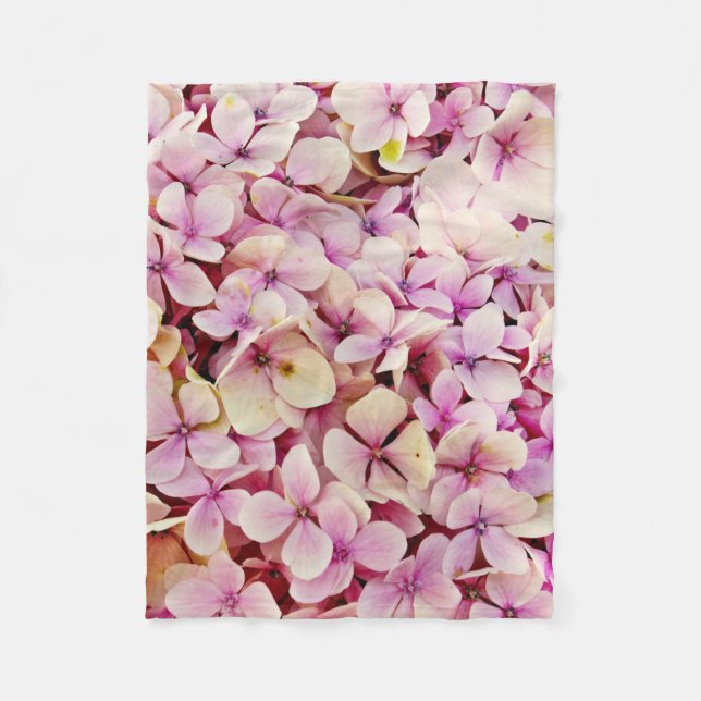 Couverture Polaire Belles fleurs d'Hydrangée (Devant)