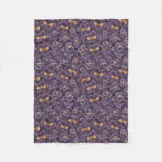 Couverture Polaire Belles Violettes (Devant)