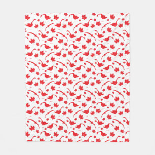 Couverture Polaire Bernaches du Canada et Feuilles de l'érable - drap