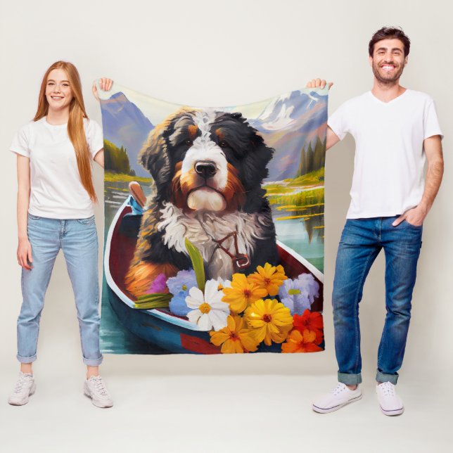 Couverture Polaire Bernedoodle sur une pagaie : une aventure Pittores (En situation)