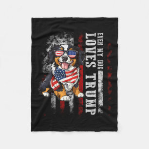 Couverture Polaire Bernese Mountain Même Mon Chien Aime Trump Funny