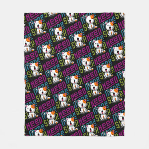 Couverture Polaire Besoin de plus de sommeil Funny Cat expression d