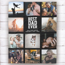 BEST DAD JAMAIS Fête des pères Instagram Photo Col