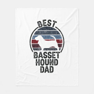 Couverture Polaire Best Dog Père Papa - Vintage Basset Hound