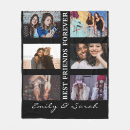 Couverture Polaire Best Friend Forever Custom 6 Collage photo et nom