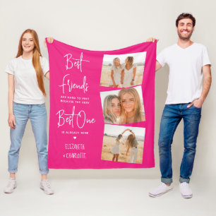 Couverture Polaire Best Friends 3 Photo tendance Hot Pink Friendship