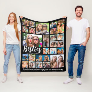 Couverture Polaire Best Friends BESTIES 23 Photo Collage personnalisé