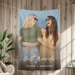 Couverture Polaire Best Friends Créez votre propre photo Script moder