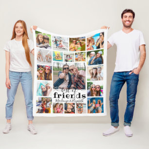 Couverture Polaire BEST OF FRIENDS Script 19 Collage photo