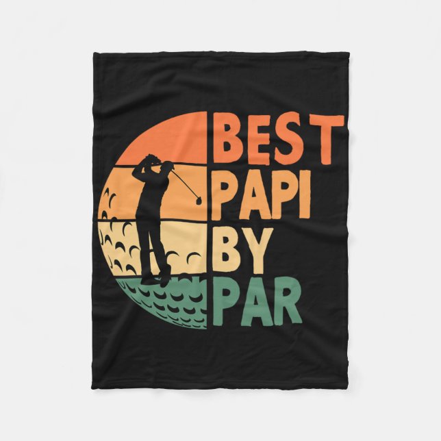 Couverture Polaire Best Papi By Par Golfing Funny Golf Golfer  (Devant)