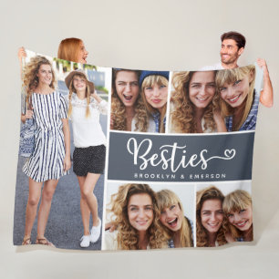 Couverture Polaire Besties Photo Collage Best Friends