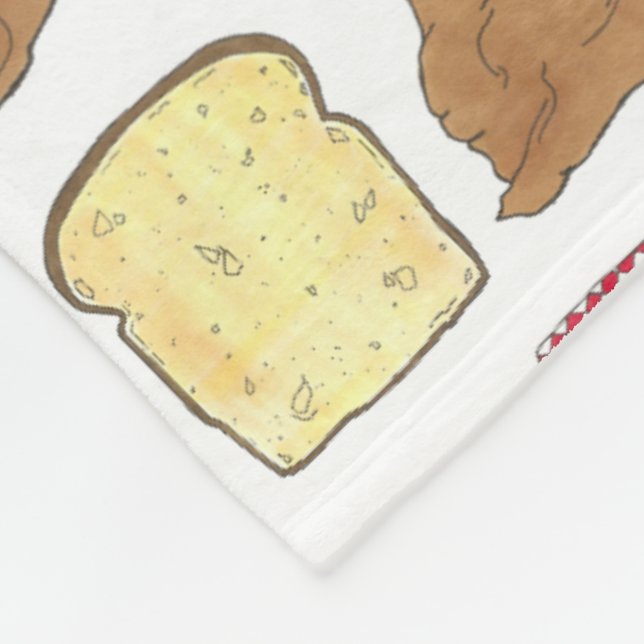 Couverture Polaire Beurre d'arachide Jelly Sandwich Pain Midi Nourrit (Coin)