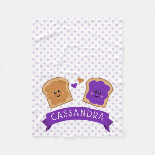 Couverture Polaire Beurre d'arachide mignonne et gelée