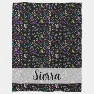 Couverture Polaire BFF Doodles - Faux Parties scintillant Motif