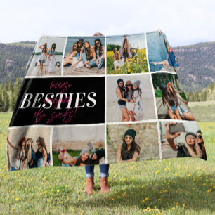 Couverture Polaire BFF Photo Collage Meilleur Ami Cadeau Anniversaire