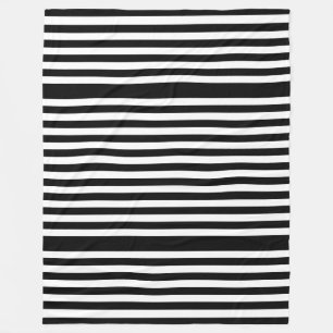 Couverture Polaire BG Stripes Motif wride noir + votre arrière - plan
