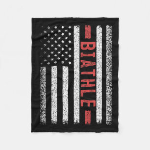 Couverture Polaire Biathle American Flag 4 juillet Biathlon moderne