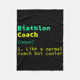 Couverture Polaire Biathlon Coach Définition Funny Biathlète Humour 1