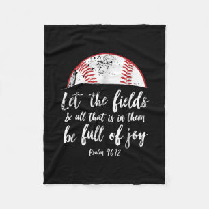 Couverture Polaire Bible de baseball contre joli psaume chrétien 96