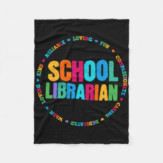 Couverture Polaire Bibliothécaire scolaire Tee Rainbow Colorful Libra
