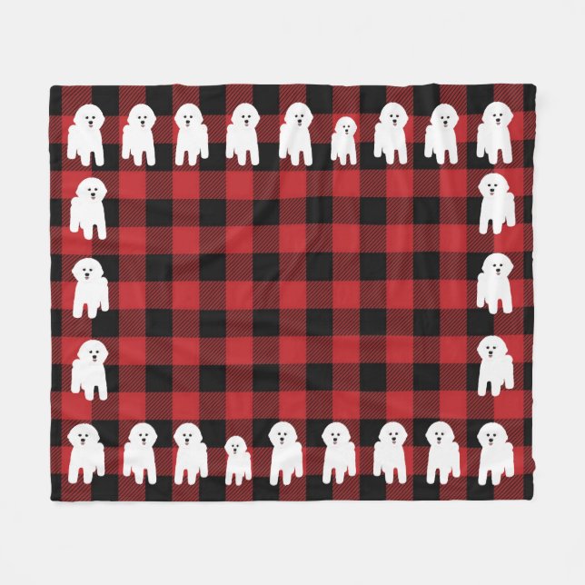 Couverture Polaire Bichon Frise Blanche polaire (Devant (Horizontal))