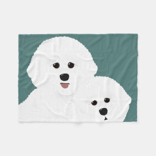 Couverture Polaire Bichon Frise Blanche-Toison