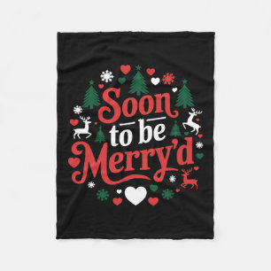 Couverture Polaire Bientôt, Joyeux Noël Engagé Couple Matchi
