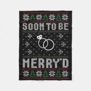 Couverture Polaire Bientôt Marié Joyeux Marié de Noël Groom C