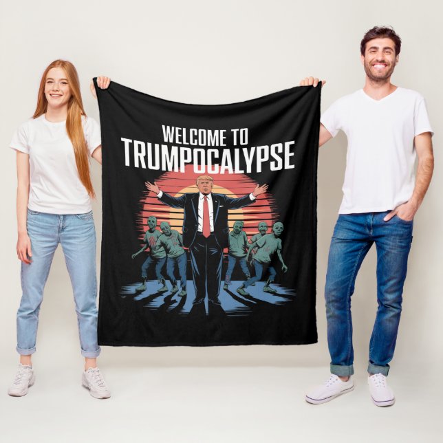 Couverture Polaire Bienvenue à Trump-ocalypse Funny Trump Halloween (En situation)
