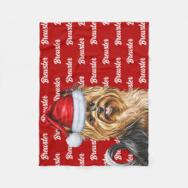 Couverture Polaire Biewer Terrier Chien avec nom Noël