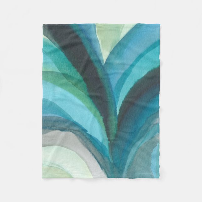Couverture Polaire Big Blue Leaf I (Devant)