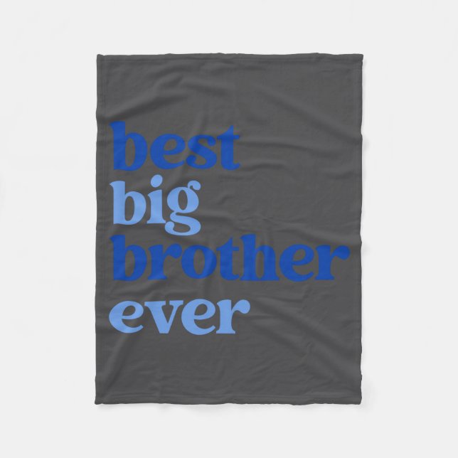 Couverture Polaire Big Brother toujours gris avec texte bleu garçons  (Devant)
