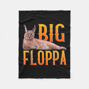 Couverture Polaire Big Floppa mème mignonne chat caracal