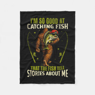 Couverture Polaire Bigfoot drôle doué pour attraper les hommes pêcheu