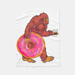 Couverture Polaire Bigfoot drôle marcher avec la grande beigne et le 