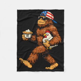 Couverture Polaire Bigfoot tenant Pi Math poulet drôle Pi jour enseig