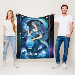 Couverture Polaire Bijoux Galaxie Zodiac Aquarius