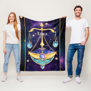 Couverture Polaire Bijoux Galaxy Zodiac Libra