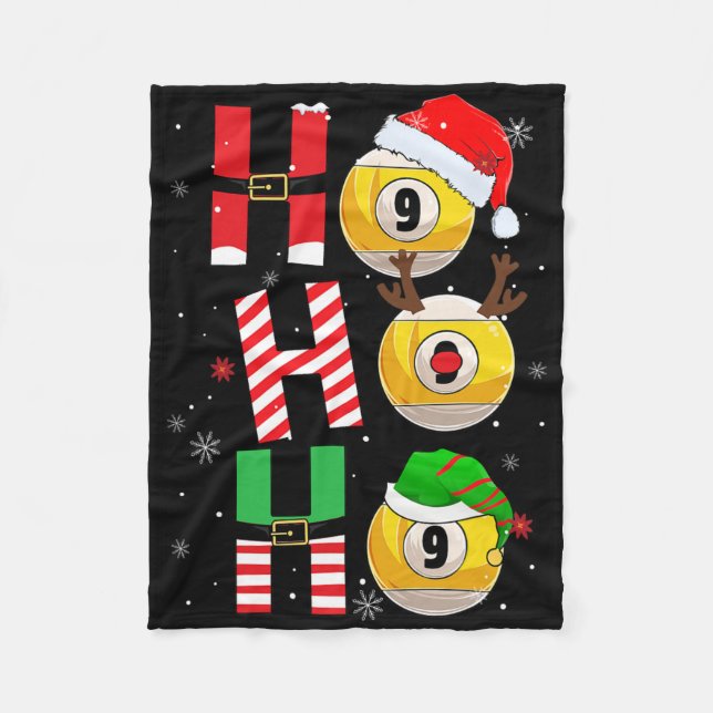 Couverture Polaire Billard de Noël amusant Ho Ho Ho Xmas Correspondan (Devant)