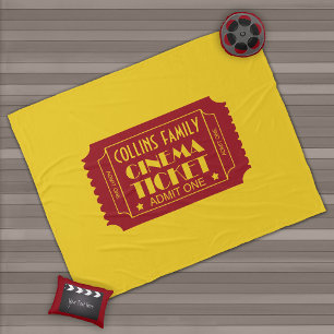 Couverture Polaire Billet cinéma familial Nom personnalisé