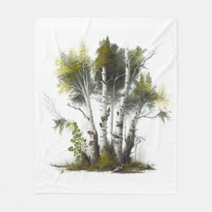Couverture Polaire Birch Trees, Les Birches Irlande du Nord