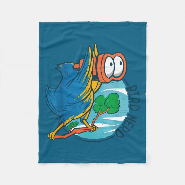 Couverture Polaire Bird Nerd Funny Bird Watching Birds Lover Ornithol (Devant)