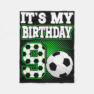 Couverture Polaire Birthday Boy Tees 9 Soccer Its My 9th Birthday Boy