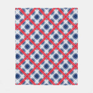 Couverture Polaire Bl motif abstrait sans à damiers plaid